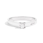 solitaire ring recarlo jewels maria teresa collection diamond 18 kt gold