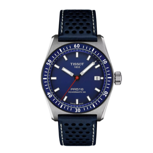 Orologio Tissot PR516 Powermatic 80 - 38mm - Acciaio e Pelle