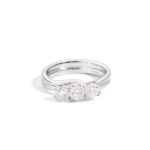 Anello donna Recarlo collezione Isabella Trilogy - Oro bianco 18 kt. - Diamanti ct.0.93