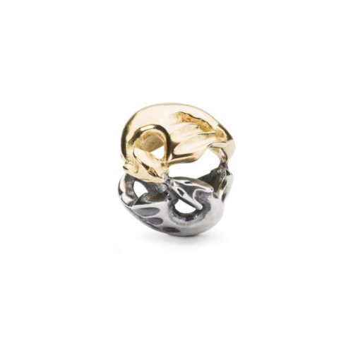 Ciondolo Trollbeads Dragoni Danzanti – Argento e Oro