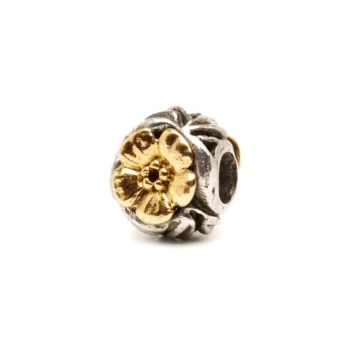 Ciondolo Trollbeads Fiore – Oro Giallo e Argento