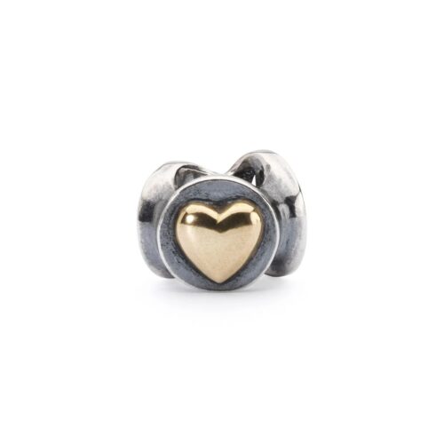 Ciondolo Trollbeads Gioia, Pace e Amore - Argento e Oro