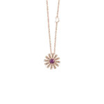 Collana Damiani Margherita - Oro Rose 18 kt. - Diamanti Brown e Ametista