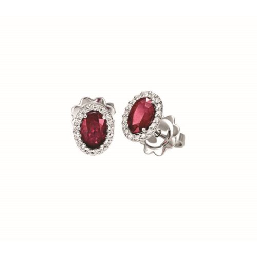 Orecchini Recarlo – Oro Bianco18kt – Rubino