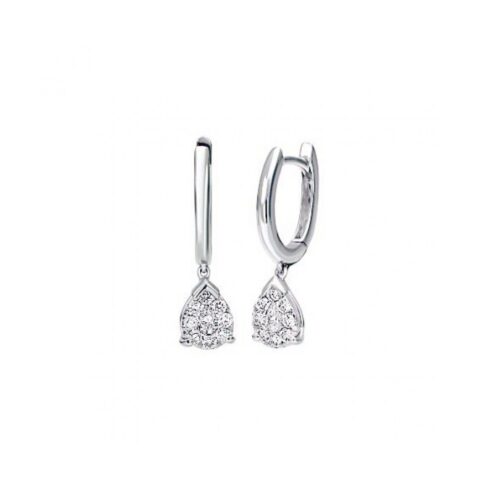 Orecchini donna Recarlo collezione Bisanzio - Oro bianco 18 kt - Diamanti Tot. ct. 0.29 F-VS