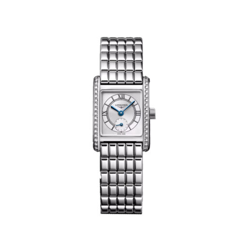 Orologio donna Longines Mini Dolcevita cassa e cinturino acciaio - diamanti