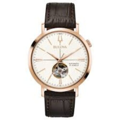 Orologio Bulova Aerojet - Automatico - 41mm - Acciaio e Pelle