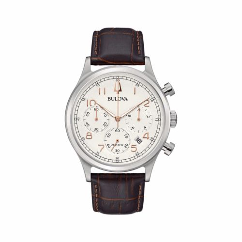 Orologio Bulova Crono High Precision – 43mm – Quarzo – Acciaio e Pelle... - Nero