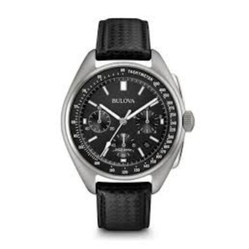 Orologio Buova Lunar Pilot - 45mm - al Quarzo - Acciaio e Pelle