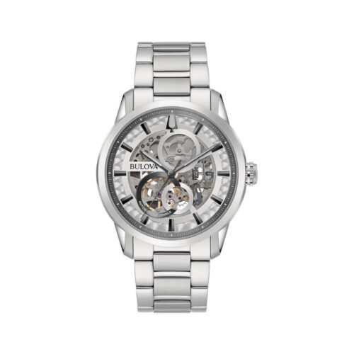Orologio Bulova Sutton Skeleton – Automatico – 43mm – Acciaio... - Silver