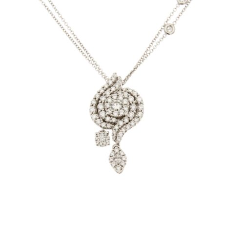 Collana donna Recarlo collezione Bisanzio Couture - Oro bianco 18 kt - Diamanti Tot. ct. 1.20  F-SI
