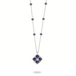 Girocollo Recarlo – Oro bianco 18kt – Diamanti e Zaffiri