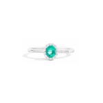 Anello Recarlo Iris – Oro Bianco18kt – Diamanti e Smeraldo