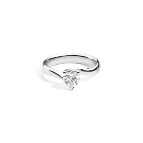 Solitario Recarlo Anniversary Love – Oro bianco 18kt. – Diamante Cuore... - ct. 0.26