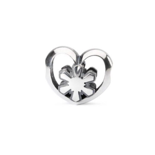 Ciondolo Trollbeads Cuore di Cristallo – Argento