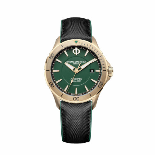 man-watch-baume-e-mercier-clifton-club-automatic-mechanic-case-bronze-leather-strap-green-dial-m0a10503-3