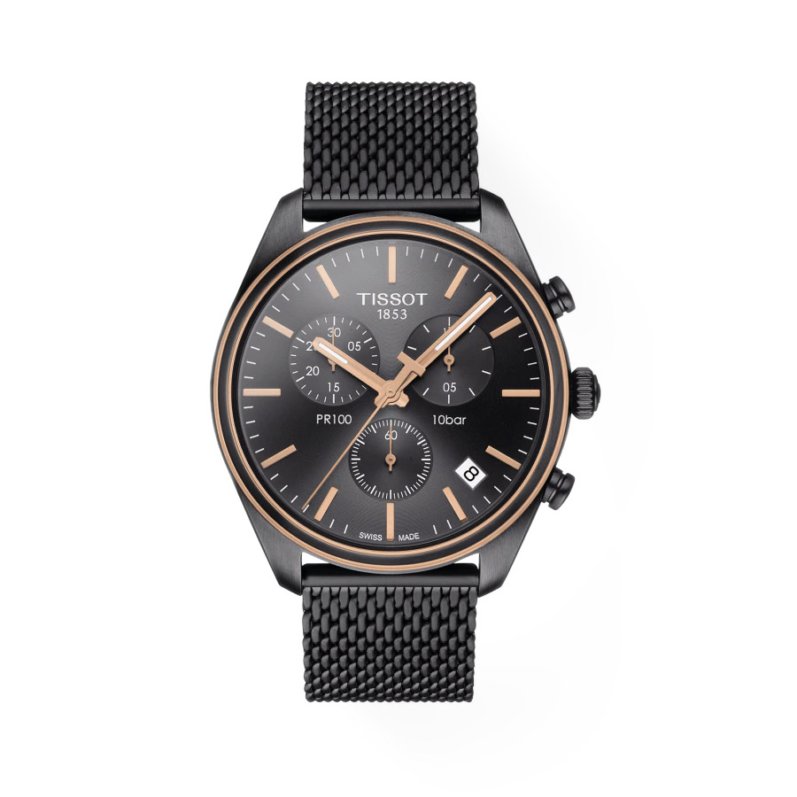 Tissot Seastar 1000 Chronograph / orologio uomo / quadrante nero / cassa acciaio / cinturino caucciù