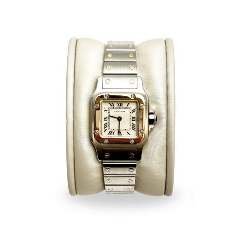 Orologio Cartier Santos Galbée – Secondo Polso – 24x35mm – Quarzo – Oro e Acciaio