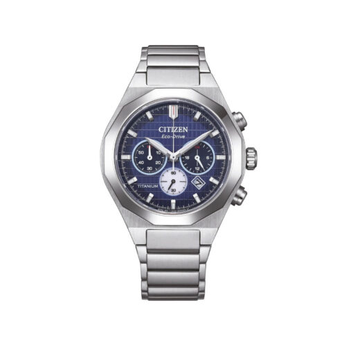 Citizen Zenshin Senkei Watch – 41mm – Eco‑Drive – Super Titanium... - Blue