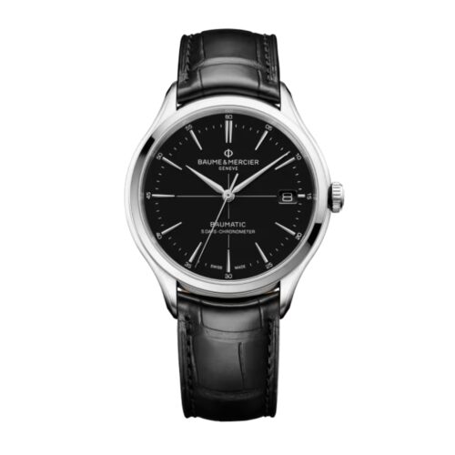 Orologio Baume e Mercier Clifton - Automatico - cassa 40 mm Acciaio e cinturino Cuoio