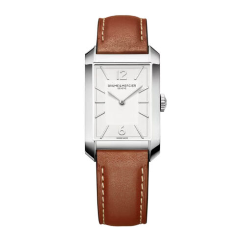 Orologio Baume e Mercier Hampton - Quarzo - cassa Acciaio 43x27.5 e cinturino Pelle