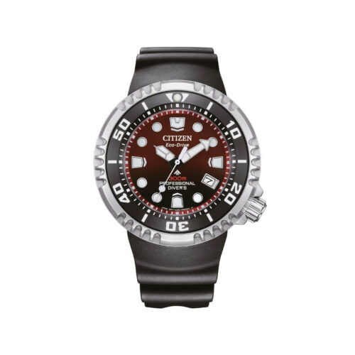 Citizen Diver’s Watch – Eco‑Drive – 46mm – Stainless Steel and Silicone... - Red