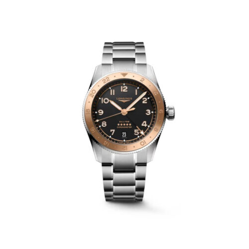 Orologio Longines Spirit Zulu Time - 39mm - Automatico - Acciaio e Oro Rosa