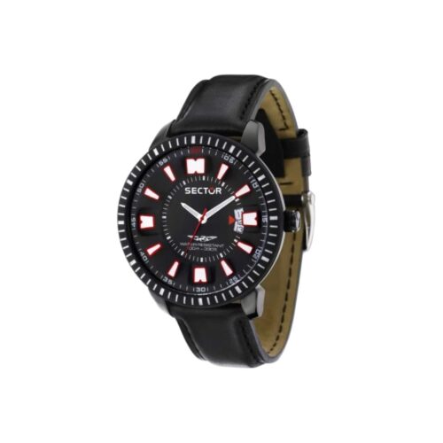 Orologio Sector - 48mm - al Quarzo - Acciaio e Pelle