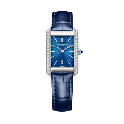 Orologio Baume e Mercier Hampton - Quarzo - cassa Acciaio 35x22 e cinturino Pelle