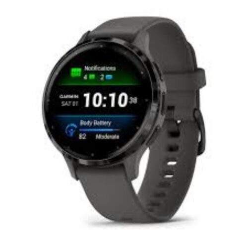 Garmin Venu 3S Watch – 41mm – Steel and Silicone... - Black