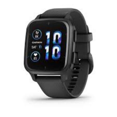 Garmin Venu Sq 2 Music Edition Watch – 40.6x37mm – Aluminum Case and Silicone Strap... - Black