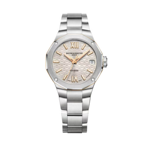 Orologio Baume e Mercier Riviera - Automatico - cassa e cinturino Acciaio con Diamanti - 33mm