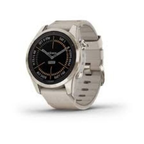 Orologio Garmin Fenix 7S Pro - Shappire Solar - 42mm - Acciaio e Pelle