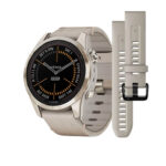 Garmin Fenix 7S Pro Watch - Sapphire Solar - 42mm - Steel and Leather