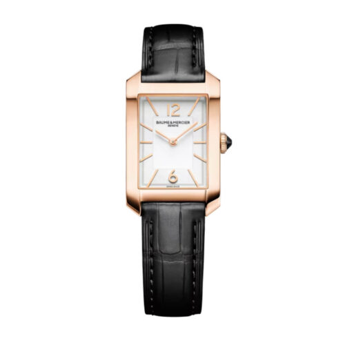 Orologio Baume e Mercier Hampton - Quarzo - cassa Oro Rosa 35x22 e cinturino Pelle