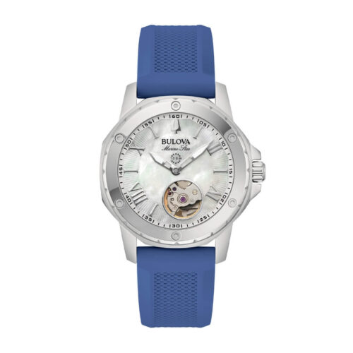 Orologio Bulova Marine Star Lady – Automatico – 35m – Acciaio e Silicone... - Blu